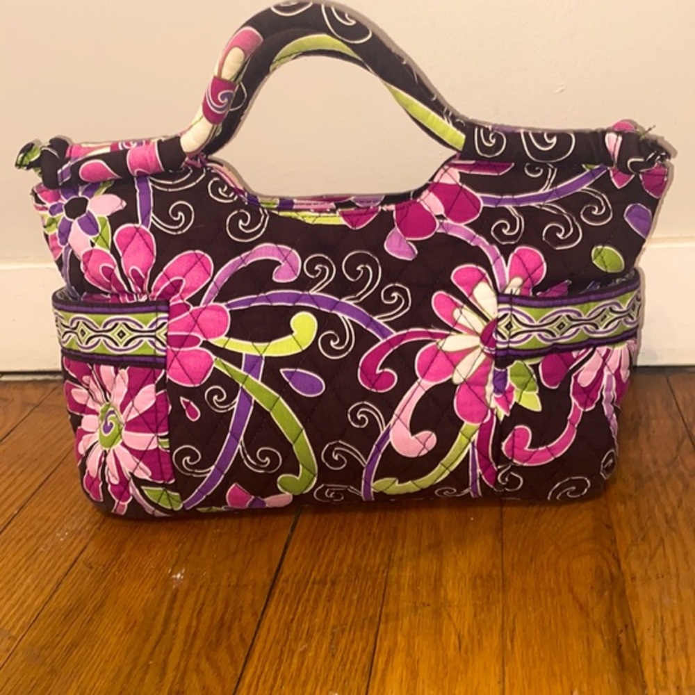Authentic Vera Bradley Handbag And Matching Wallet in Purple Punch